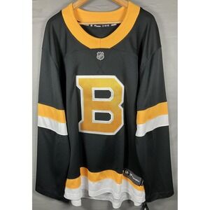 Boston Bruins Jersey Mens XL Black Gold NHL Hockey Fanatics Alternate Logo Blank